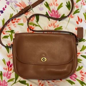 Coach Brown Leather Bag with Strap